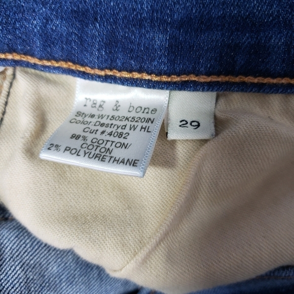Rag & Bone for Intermix skinny jeans destroyed distressed size 29 - Picture 8 of 9
